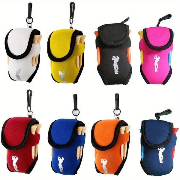 NEW 1PC Golf Ball Bag Golf Tee Holder Training Neoprene Golf Belt Bag Carousel 2