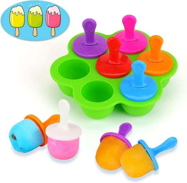 green Mini Baby Ice Cream Mold Reusable Popsicle Mold Ice Cream Mold With Carousel 1