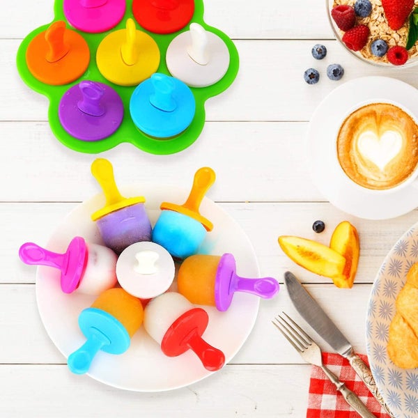 green Mini Baby Ice Cream Mold Reusable Popsicle Mold Ice Cream Mold With Carousel 2