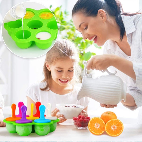 green Mini Baby Ice Cream Mold Reusable Popsicle Mold Ice Cream Mold With Carousel 5