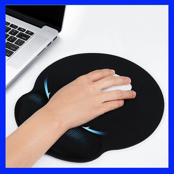 Mouse Pad Black Anti-slip Comfort Mouse Pad With Gel Foam Wrist Pad For Laptop Carousel 2