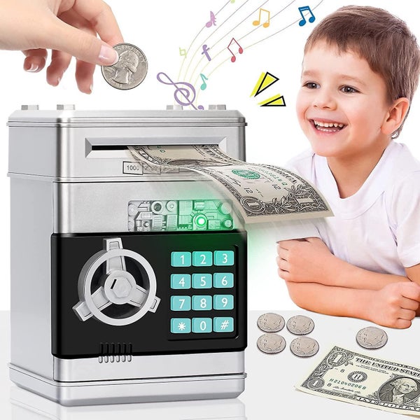 Electronic Money Box For Kids 3-12 Years Oldsafe Piggy Bank With Code Money B Carousel 1