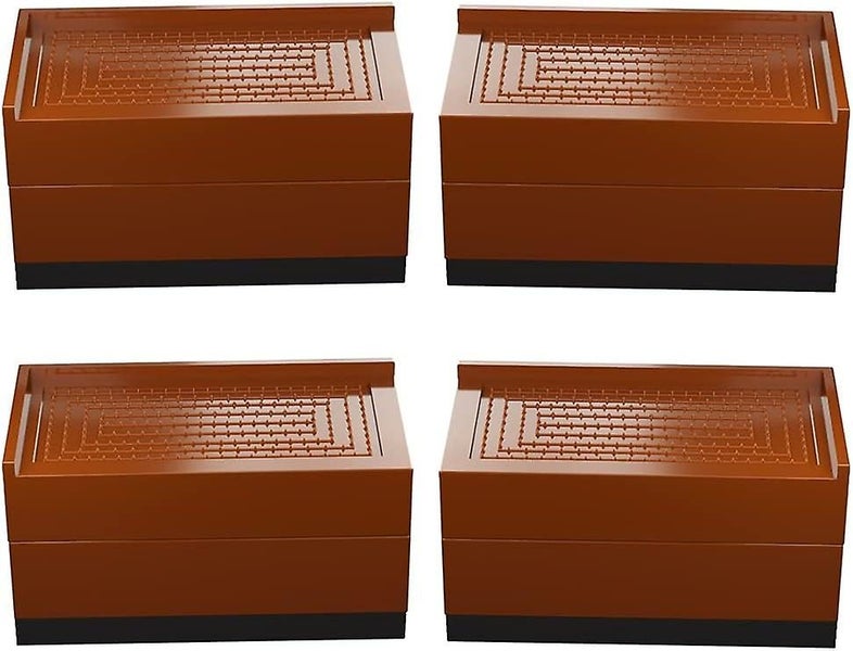 Set Of 4 Furniture Uprights Bed Square 7.5 Cm Or 15 Cm High Legs Adjustabl Carousel 1