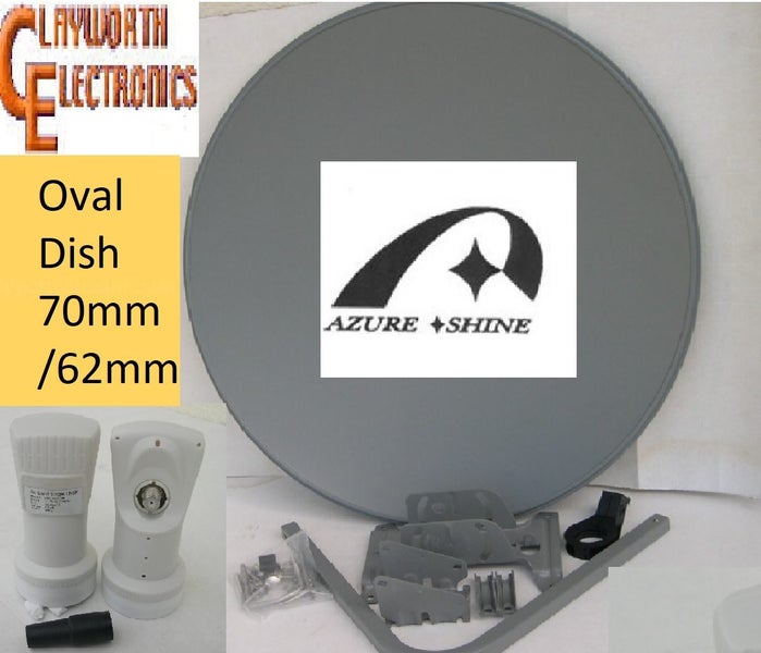Satellite Dish Freeview SKY MySky Azure Shine Taiwan 70/62mm 10.75ghz LNB 1stPix Carousel 1