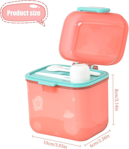 Pink 480ml Milk Powder Dispenser Milk Powder Storage Box With Spoon And Fork Carousel 2