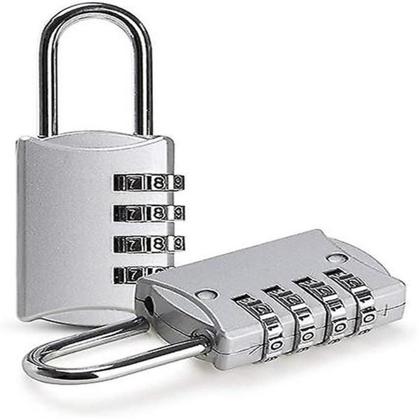 Combination Padlocks [2-pack Silver] 4-digit Security Padlocks School Gym S Carousel 1