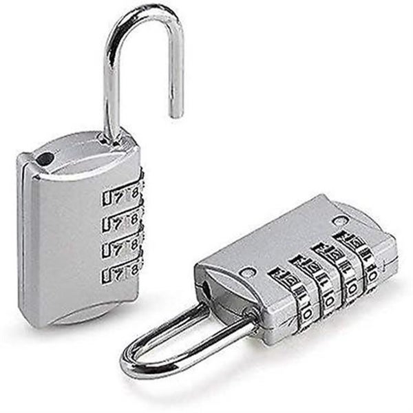 Combination Padlocks [2-pack Silver] 4-digit Security Padlocks School Gym S Carousel 5