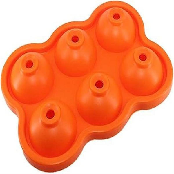 black + Orange Set Of 2 6 Hole Spherical Ice Mold Ice Cube Tray Food G Carousel 2