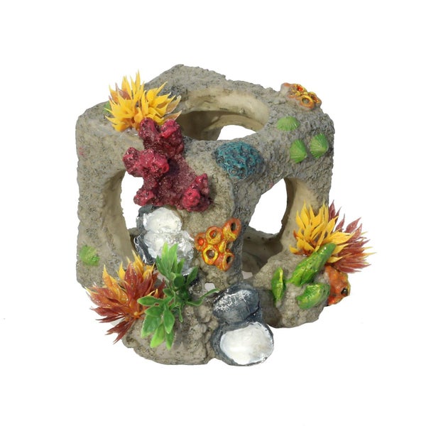 Polyresin Cube Habitat Aquarium Decor Size S 10 X 11 X 11 Cm Carousel 2