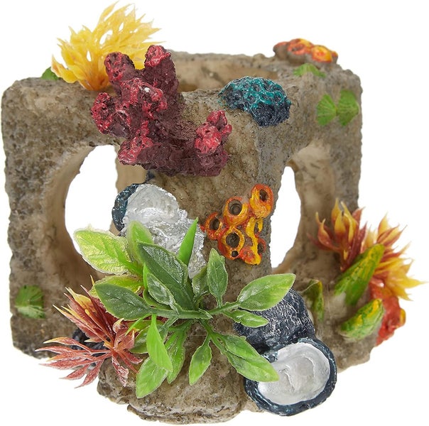 Polyresin Cube Habitat Aquarium Decor Size S 10 X 11 X 11 Cm Carousel 5