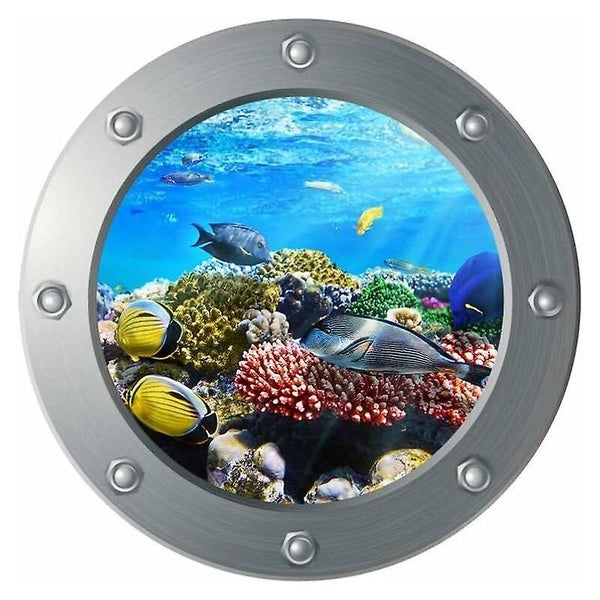 Submarine Porthole Ocean World Submarine 3d Wall Sticker Carousel 1