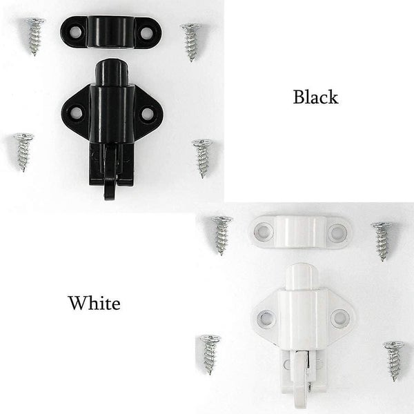 White 2 Pcs Automatic Door Latch Aluminumwindow Security Door Spring Pull Rin Carousel 5