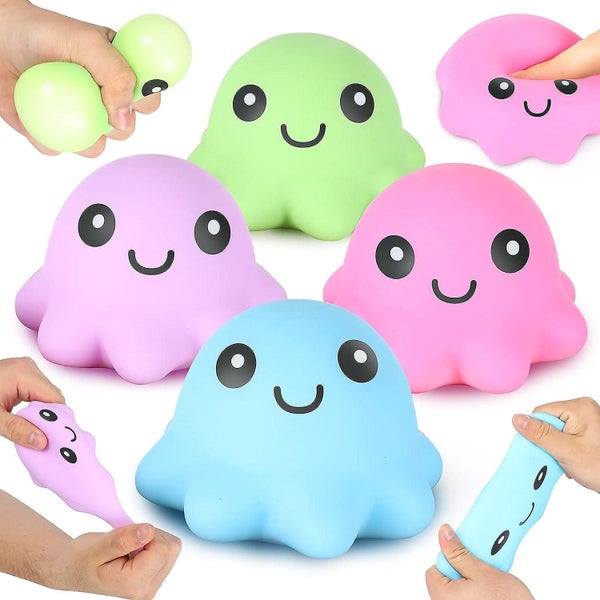 Stress Ball For Kids Octopus Nedo Soft Fidget Stress Ball 4 Pack Lesong Stre Carousel 1
