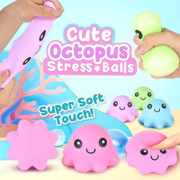 Stress Ball For Kids Octopus Nedo Soft Fidget Stress Ball 4 Pack Lesong Stre Carousel 2