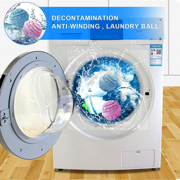 2 Large Washing Balls Reusable Ecological Washing Balls Natural Antibacteri Carousel 5