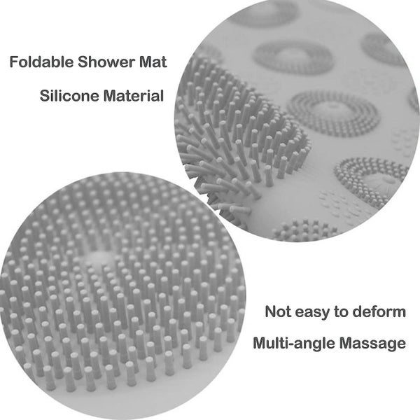 Non-slip Round Shower Mat Silicone Massage Bath Mat For Shower Cabin Bathroom Carousel 2