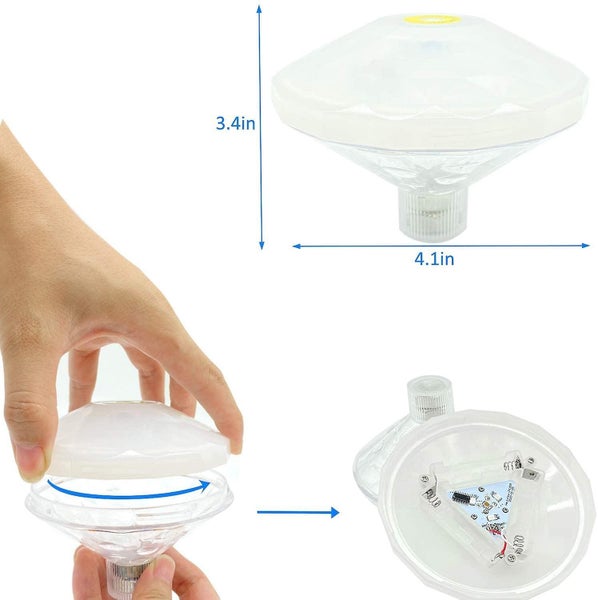 Diamond Floating Pool Led Bath Light For Bathroom Disco Pool Swimming Pool Chi Carousel 5