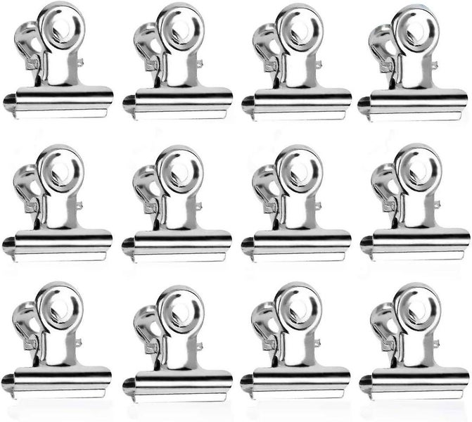 Bulldog Metal Clips 50pcs Metal Hinge Clips 20mm Paper Clamp Silver Bulldog Carousel 1