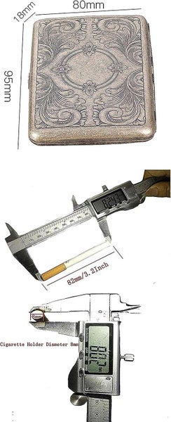 Men's Cigarette Case Vintage Bronze Case 20 Portable Cigarettes64480269456770111