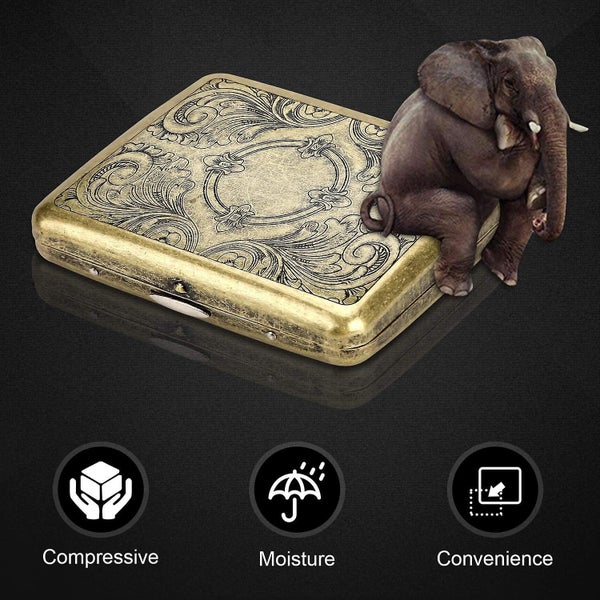 Men's Cigarette Case Vintage Bronze Case 20 Portable Cigarettes64480269456770112