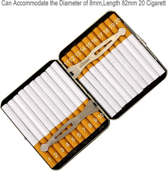 Men's Cigarette Case Vintage Bronze Case 20 Portable Cigarettes64480269456770114