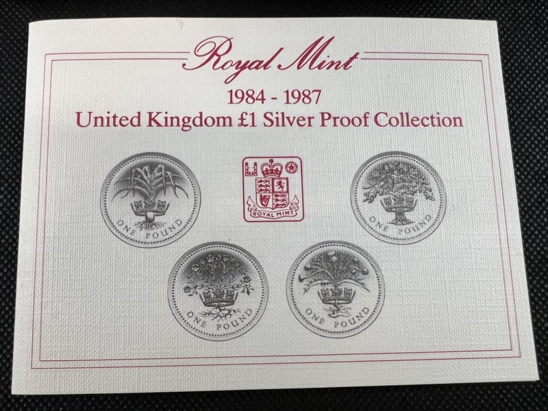 1984-1987 United Kingdom One Pound Silver Proof Collection - K1099 Carousel 2