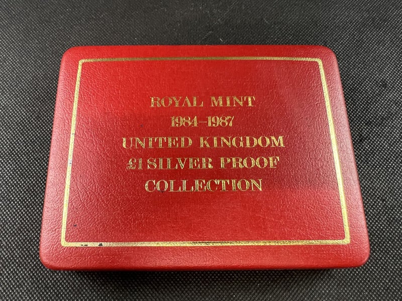 1984-1987 United Kingdom One Pound Silver Proof Collection - K1099 Carousel 10