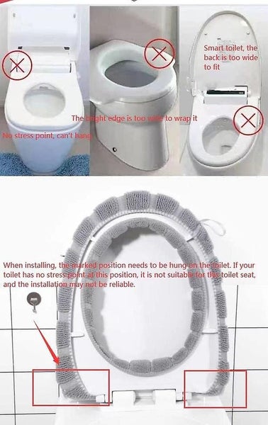 3 Pack Toilet Seat Covers Thick And Soft Stretchy Washable And Fits All Oval Carousel 2