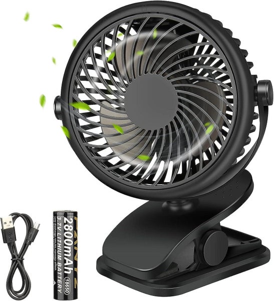 Mini Usb Fan Desk Usb Fan With Clip Portable Rechargeable 360 Rotation With 3 Carousel 1