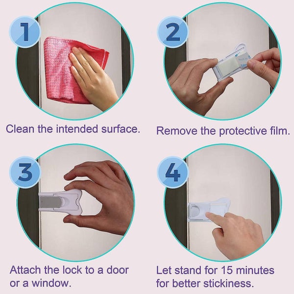 4 Pcs Sliding Door Stopper Baby Safety Lock Window Stopper Cupboard Safety Lo Carousel 2