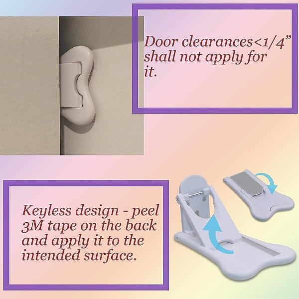 4 Pcs Sliding Door Stopper Baby Safety Lock Window Stopper Cupboard Safety Lo Carousel 5