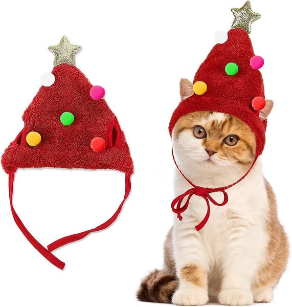 Christmas Pet Clothing 1pc Christmas Pet Dog Puppy Hat For Small Dogs Cats Carousel 1
