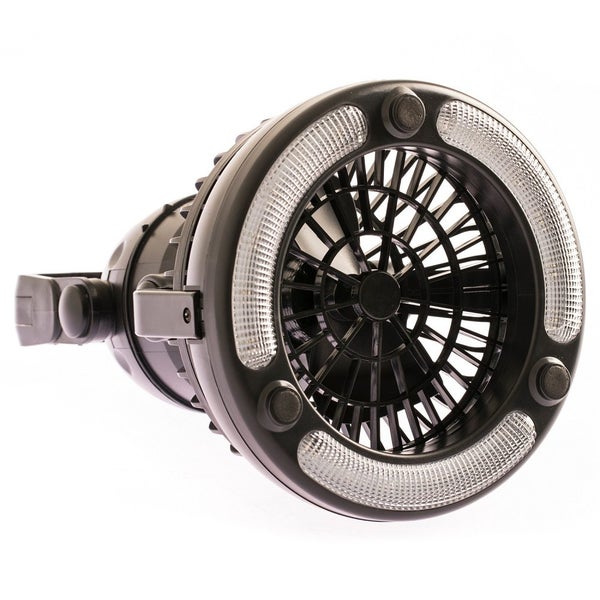 Adventure Kings Campfire BBQ Canvas Bag + Portable 2in1 Camping LED Light & Fan Carousel 2