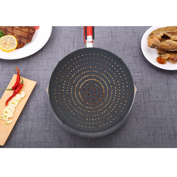 Silicone Fry Pan Splatter Screen Protector 28cm Or 33cm Multi-use Food Lid C Carousel 2