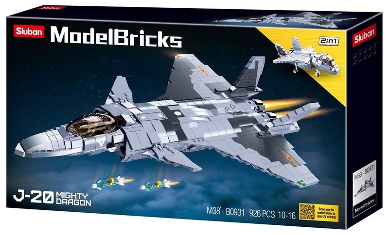 xSluban B0931 Mighty Dragon Fighter - 926 Pc Carousel 1