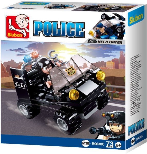 xSluban B0638C Police: SWAT Buggy (73pcs) Carousel 1