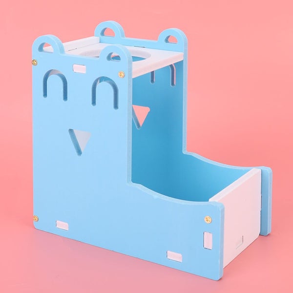 2 in 1 Blue Rat Hamster Automatic Pet Water Drinking Bottle Food Feeder Carousel 5