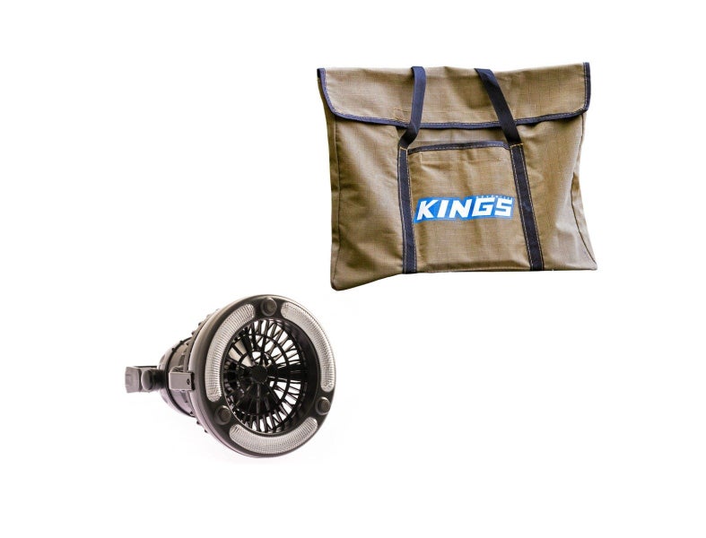 Adventure Kings Portable Fire Pit Canvas Bag + 2in1 Camping LED Light & Fan Lamp Carousel 1