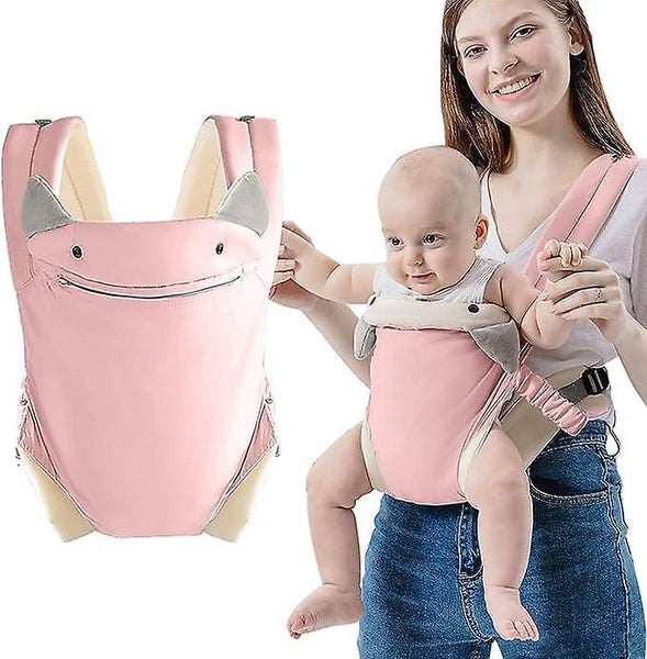 Baby Strap Pink With Pockets Four In One Easy To Wear Ergonomically Adju Carousel 1