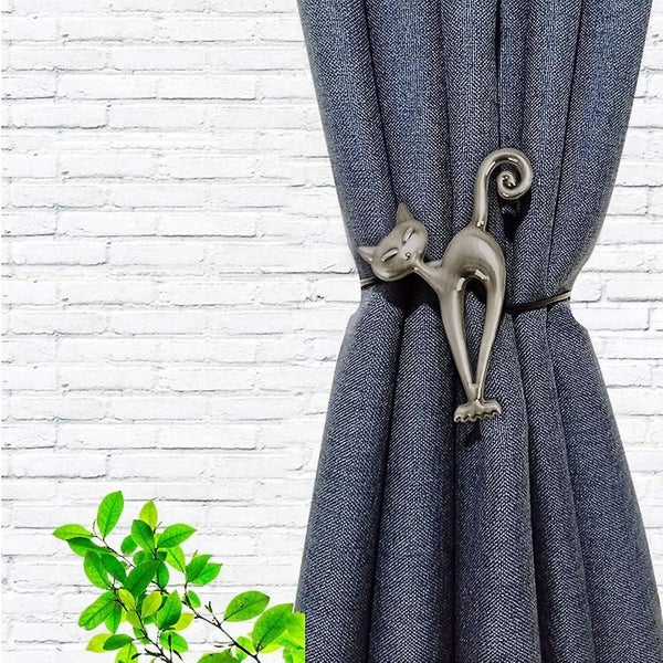 Cyan Color 2pcs Magnetic Curtain Tiebacks Magnetic Curtain Tiebacks Beautiful Carousel 2