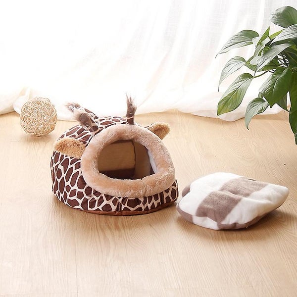 Cute Giraffe Shaped Hamster Bed Mat Pets Winter Warm Kennel Nest Cage Sleeping Carousel 2
