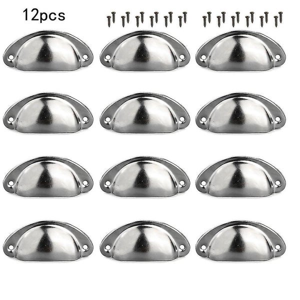 12pcs Cup Handles Shell Pull Kitchen Cupboard Cabinet Door Furniture Drawer Kn Carousel 1