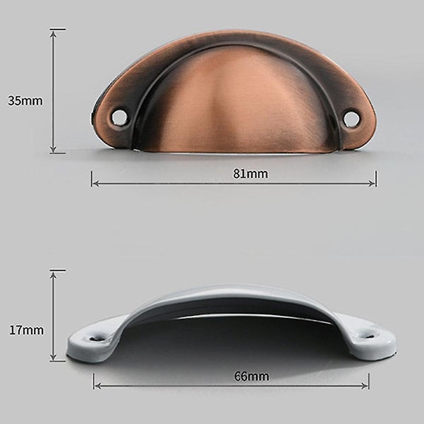 6pcs Cup Handles Shell Pull Kitchen Cupboard Cabinet Door Furniture Drawer Kno Carousel 2