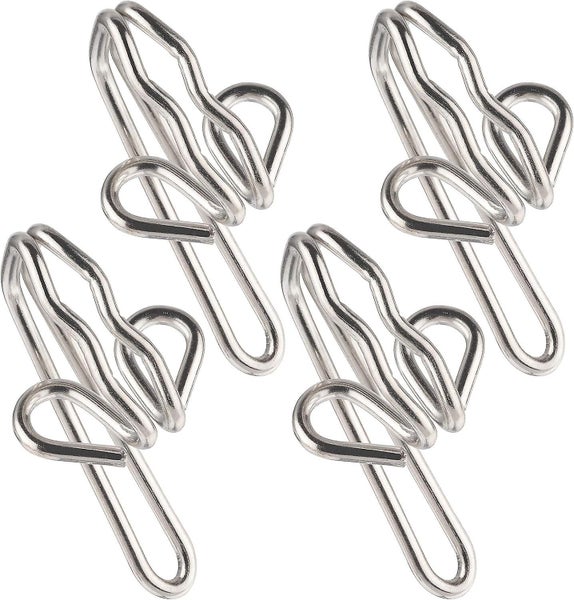 Heavy Duty Metal Curtain Hooks 50 Pack Curtains Drapes Pencil Pleats Carousel 1
