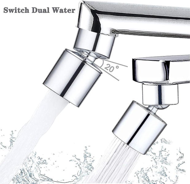 360 Degree Swivel Faucet Aerator Filter Saver Kitchen Faucet Head 2 Modes Adj Carousel 2