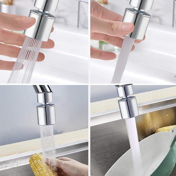 360 Degree Swivel Faucet Aerator Filter Saver Kitchen Faucet Head 2 Modes Adj Carousel 5
