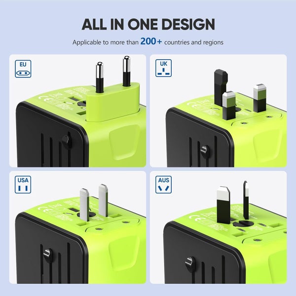 Universal Travel Adapter Green62863867131650113