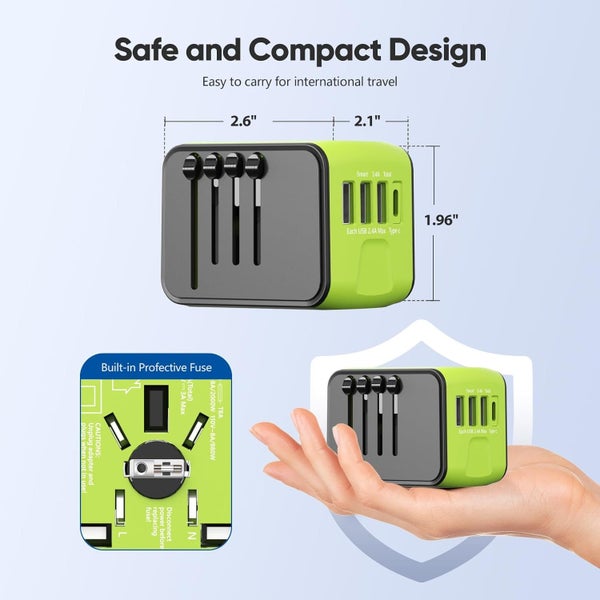 Universal Travel Adapter Green62863867131650114