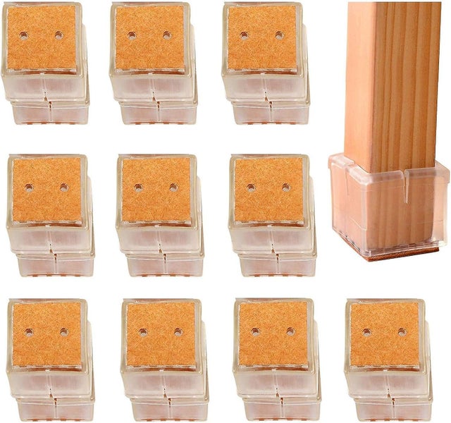 Silicone Chair Caps Feet Pads 20pcsTransparent square/3-3.5cm Square Tabl Carousel 1