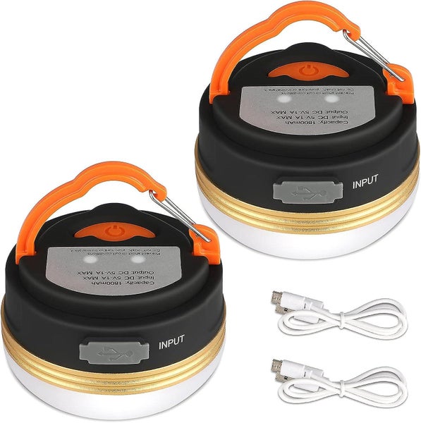 Camping Lights 2-pack Tent Lights Usb Rechargeable 3 Modes Camping Lantern An Carousel 1